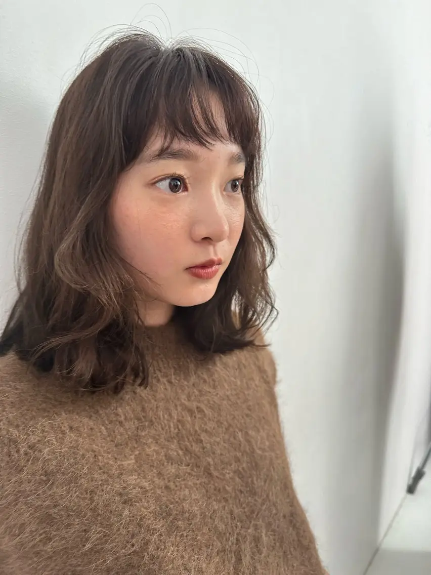 ミディアム カラー ヘアカラー 安丸 結夏のヘアスタイル
