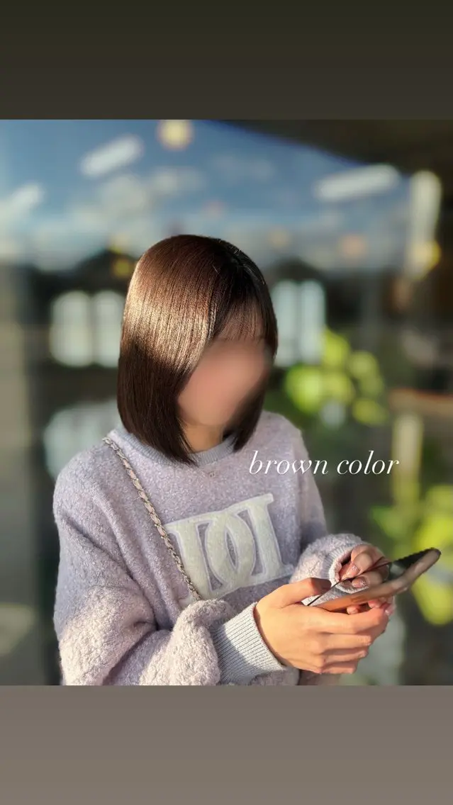 ミディアム ヘアカラー arika になのヘアスタイル