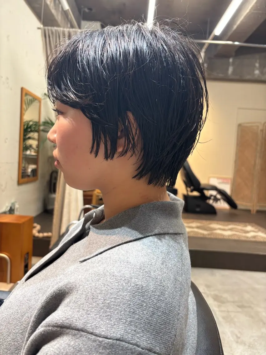 ショート パーマ カット パーマ 永田 愛莉のヘアスタイル