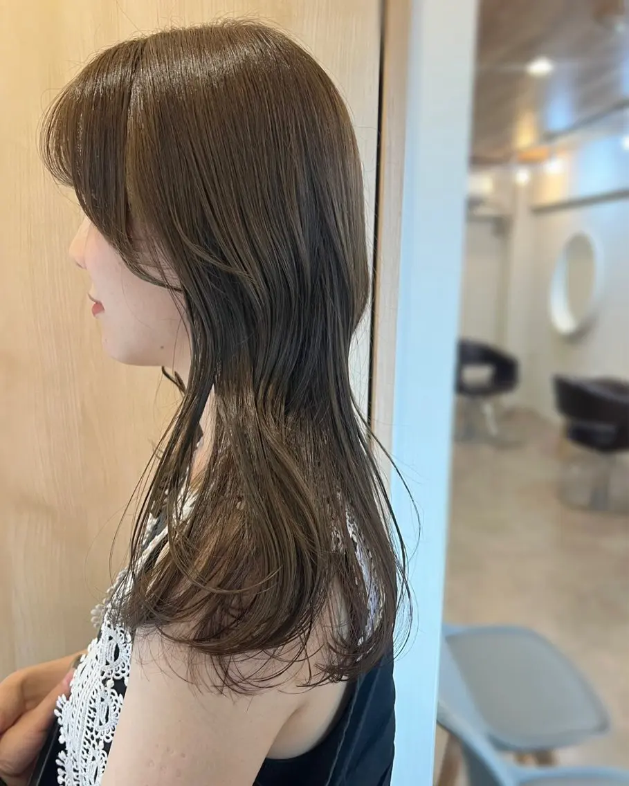 セミロング カラー カット ヘアカラー トリートメント トレンドと似合わせ/ マンツーマン/西上楓のヘアスタイル