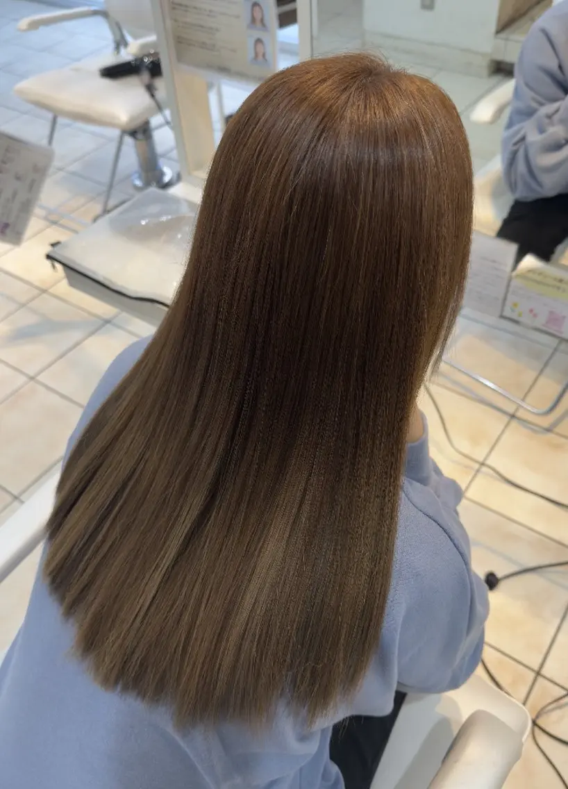 ロング ヘアカラー 透明感カラー×美眉 🎀みゆう🎀のヘアスタイル