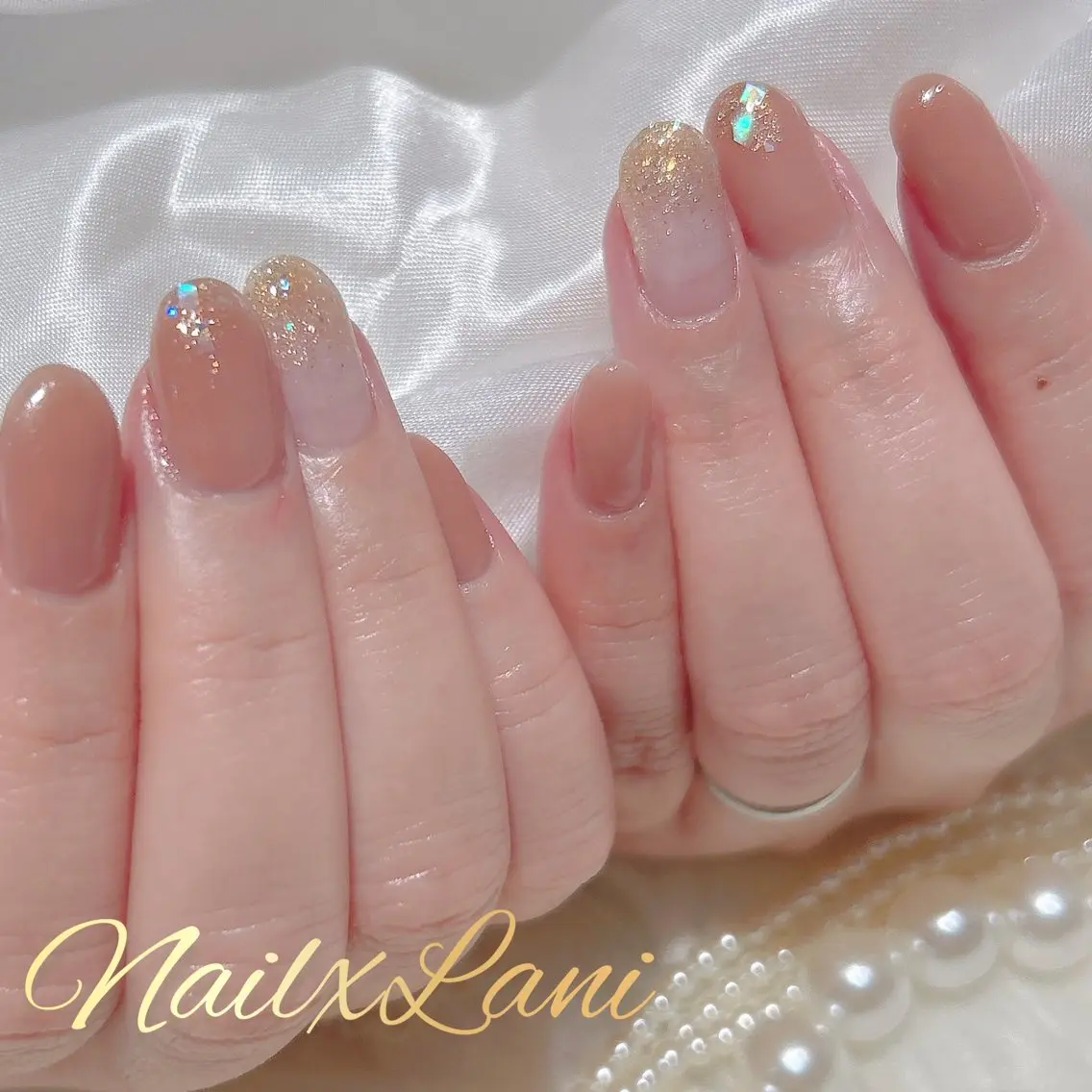 ネイル フットネイル ジェルネイル マグネットネイル パラジェル Nail×Lani 深爪矯正対応◎のネイルデザイン