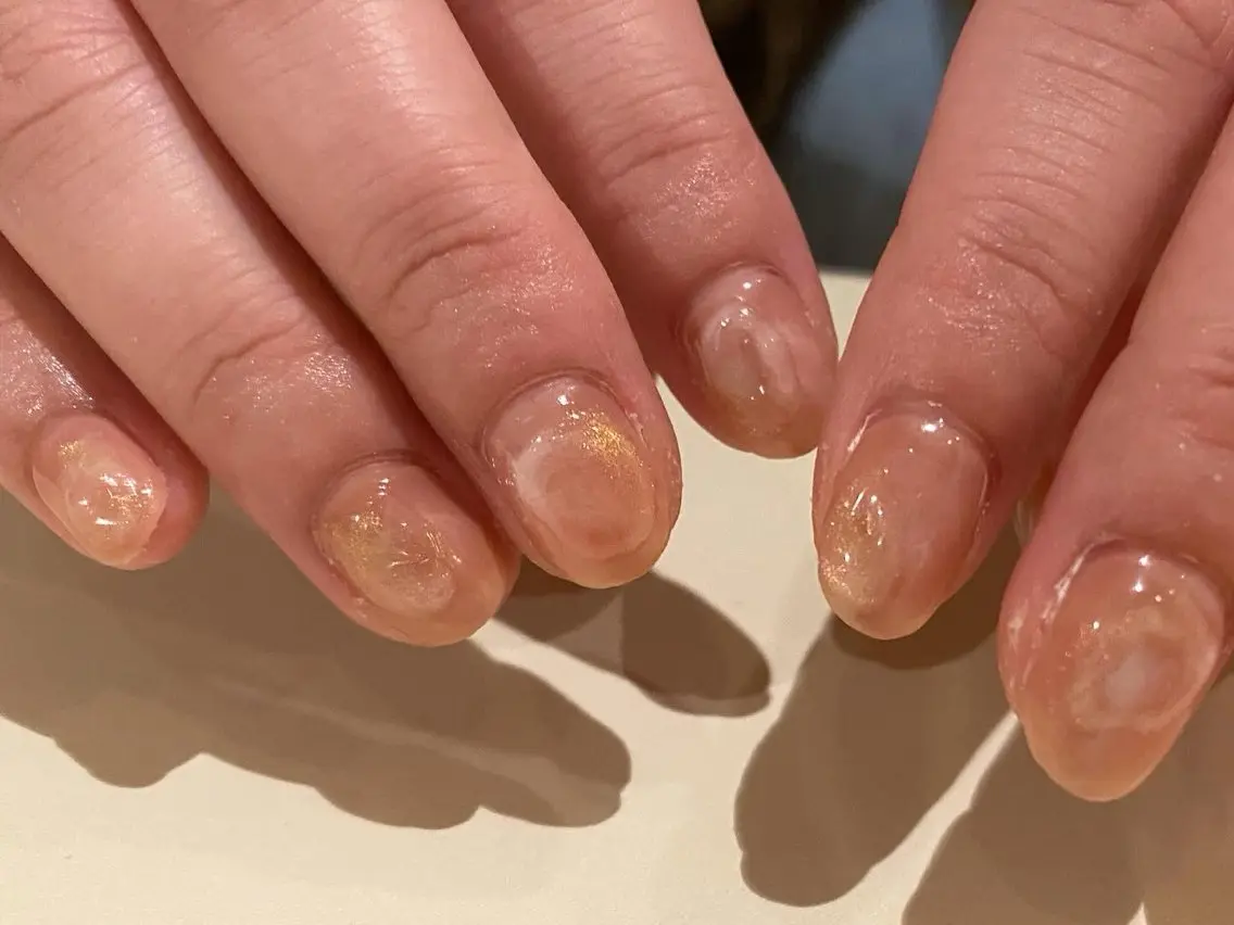 ネイル キラキラネイル ピンク 春ネイル scre as Etelのネイルデザイン
