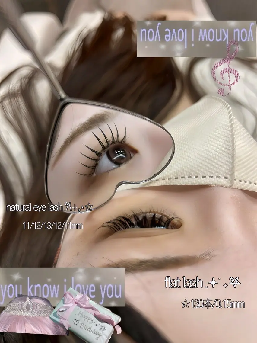 マツエク・マツパ フラットラッシュ ナチュラル ☆eyelist _miu☆のマツエク・マツパデザイン
