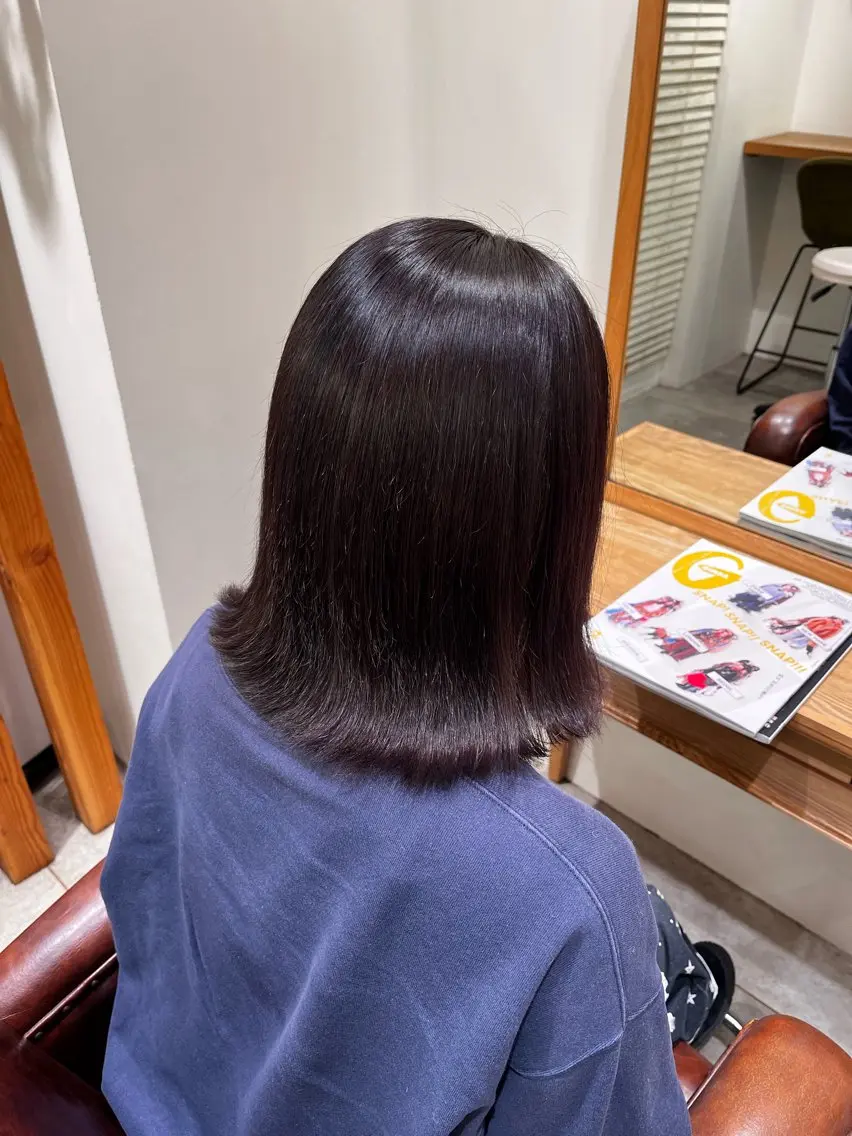 カラー 透明感カラー ラベンダーカラー ヘアカラー こはる ／銀座美容室のヘアスタイル