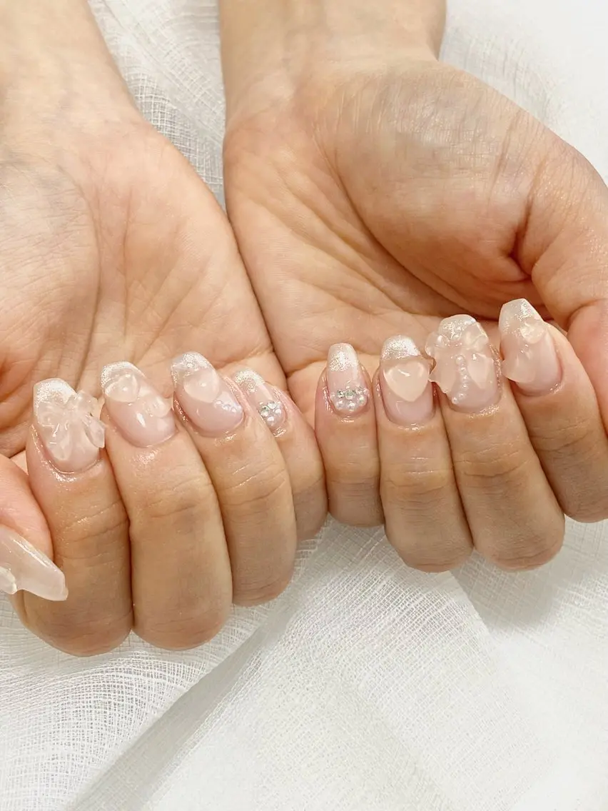 ネイル グラデーション 持ち込み 上野 杏菜のネイルデザイン
