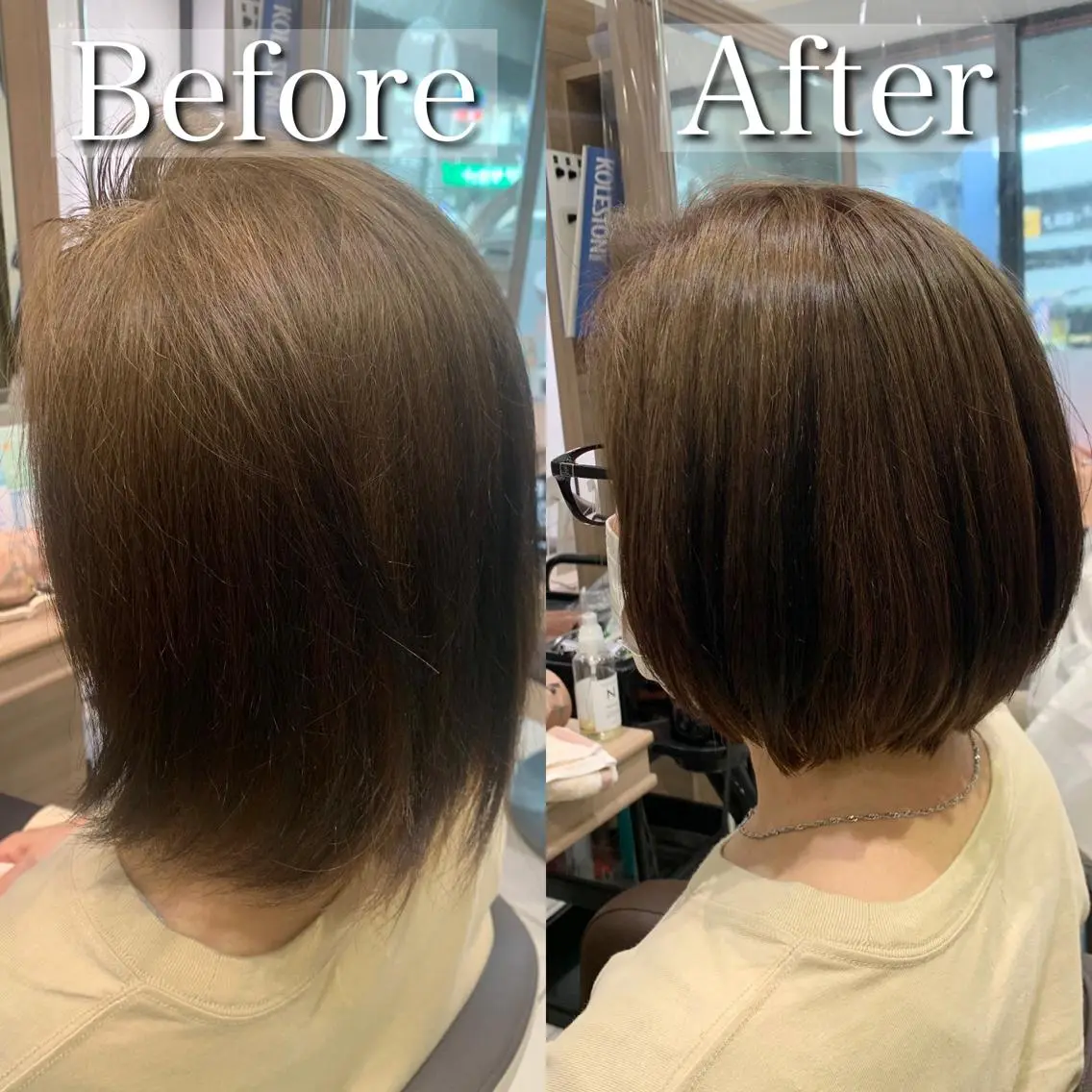 ショート カット 縮毛矯正 トリートメント ショート、ボブ/ 川鍋薫のヘアスタイル