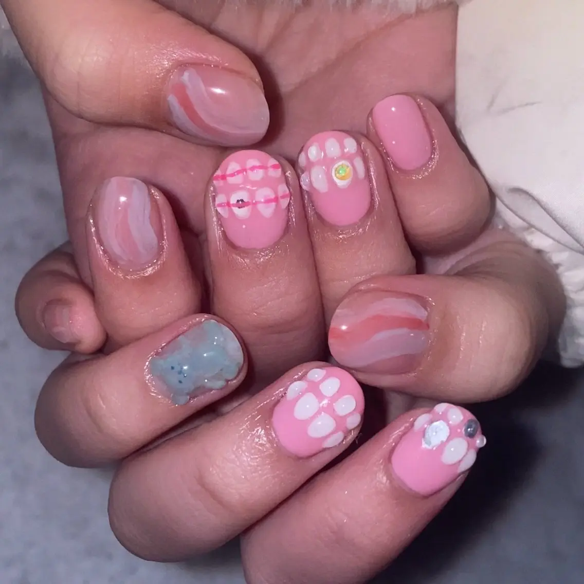 ネイル ハンドネイル フットネイル nano/きもかわ nail🐬🫧のネイルデザイン
