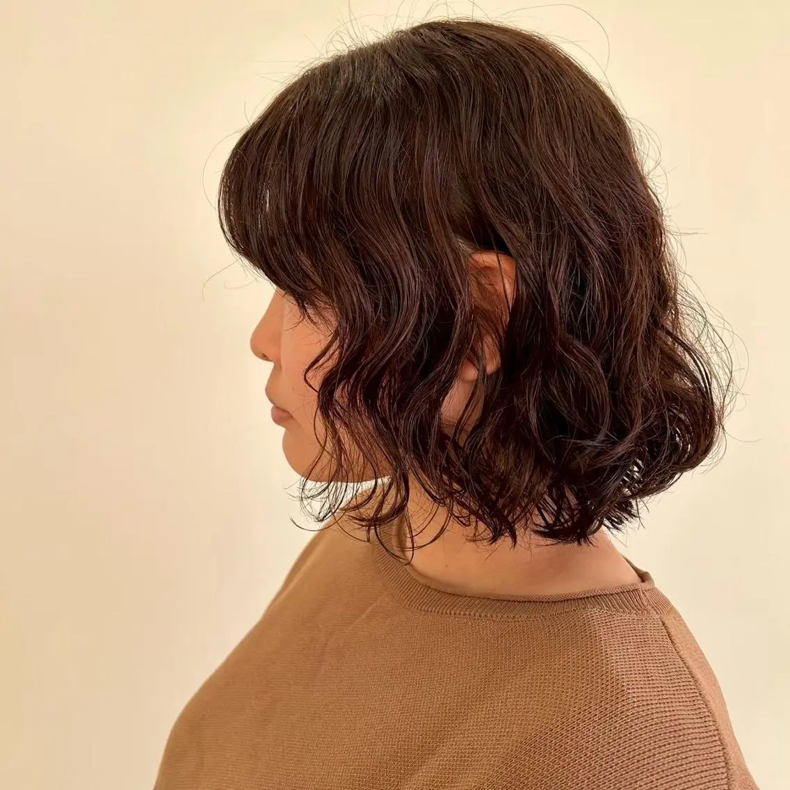 パーマ ミディアム カット パーマ パーマ特化✨/肥後 有紗のヘアスタイル