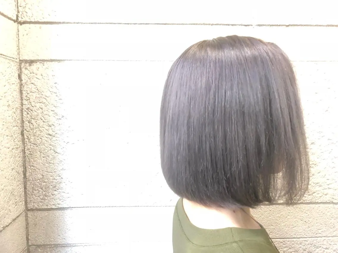 ショート カラー ラベンダーカラー ボブ レイヤー/エクステ alpha下妻のヘアスタイル