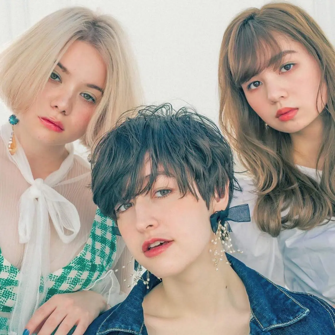 ロング カラー パーマ レイヤー🇰🇷小顔 見せ顔周り💕トモミのヘアスタイル