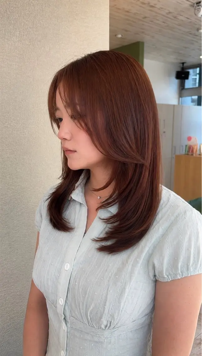 セミロング レイヤーカット カット 荒神 駿太のヘアスタイル