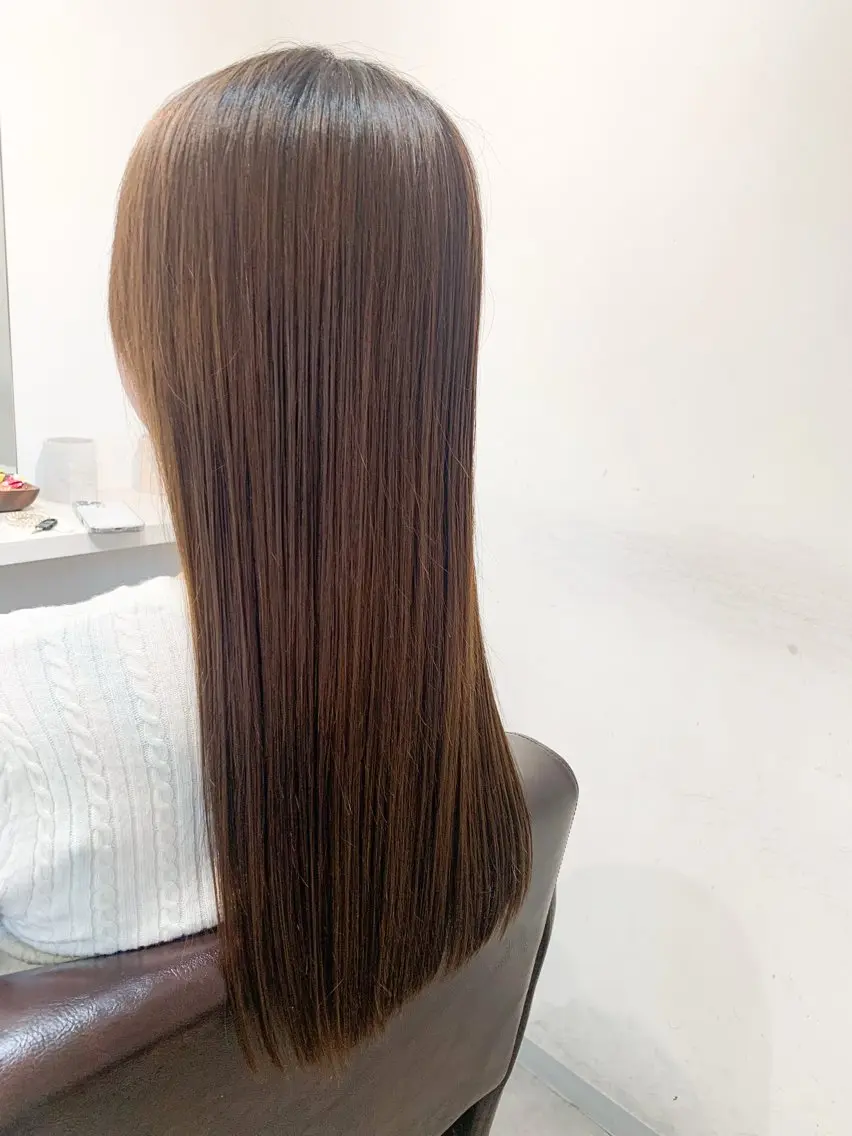 ロング パーマ ヘアカラー 縮毛矯正 トリートメント ブリーチでもできる 縮毛矯正相原慎🌈のヘアスタイル