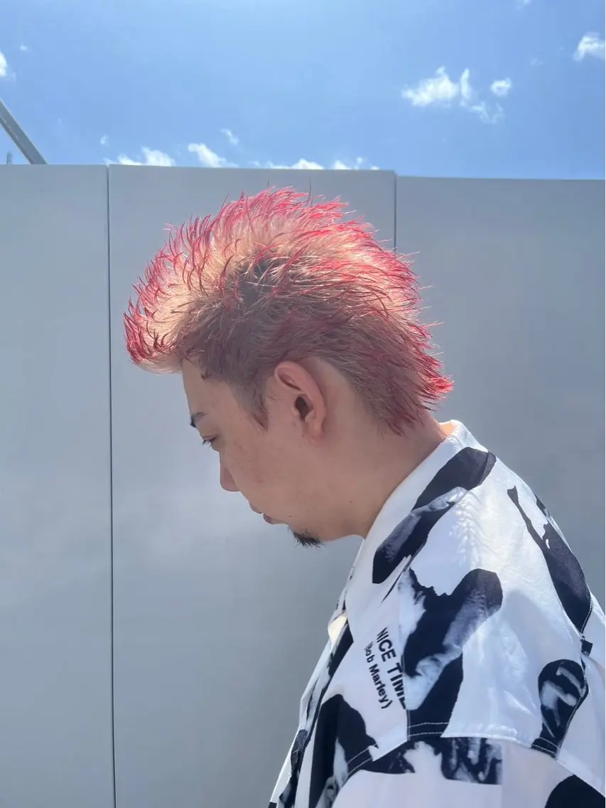 ショート カラー メンズ パーマ特化美容師 佐藤壮流のヘアスタイル