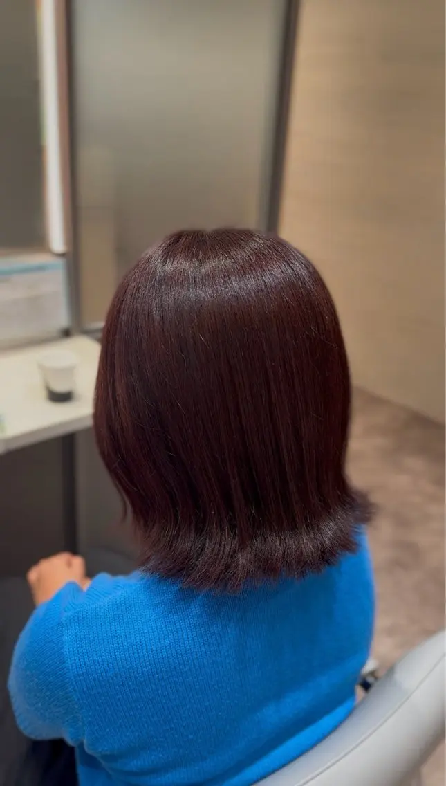 ショート カラー ブラウンカラー ピンクカラー ピンクブラウン カット ヘアカラー HINARI/透明感 カラー/縮毛矯正⭐️のヘアスタイル