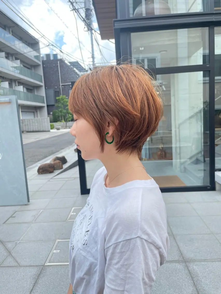ショート カラー ショートボブ ボブ ショートヘア 表参道【髪質改善】 宮嶋勇太のヘアスタイル