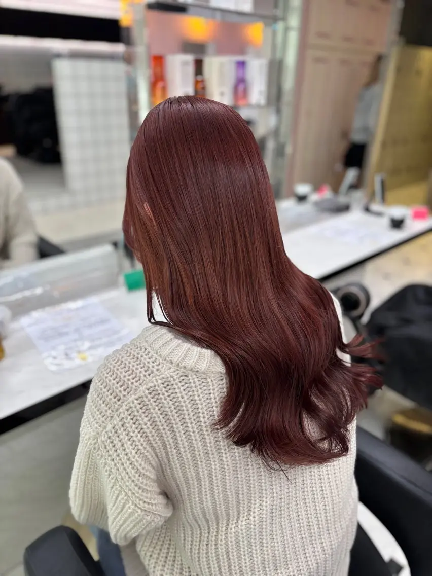 ロング カラー ブリーチ ブラウンカラー ラベンダーカラー ピンクカラー ピンクブラウン ヘアカラー 💙ハイトーン韓国風 色白ヘア💙manaのヘアスタイル