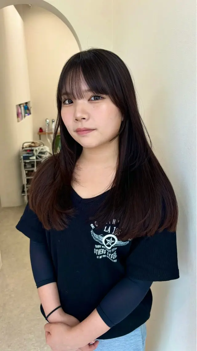 ロング ヘアアレンジ カット 能勢 莉里花のヘアスタイル