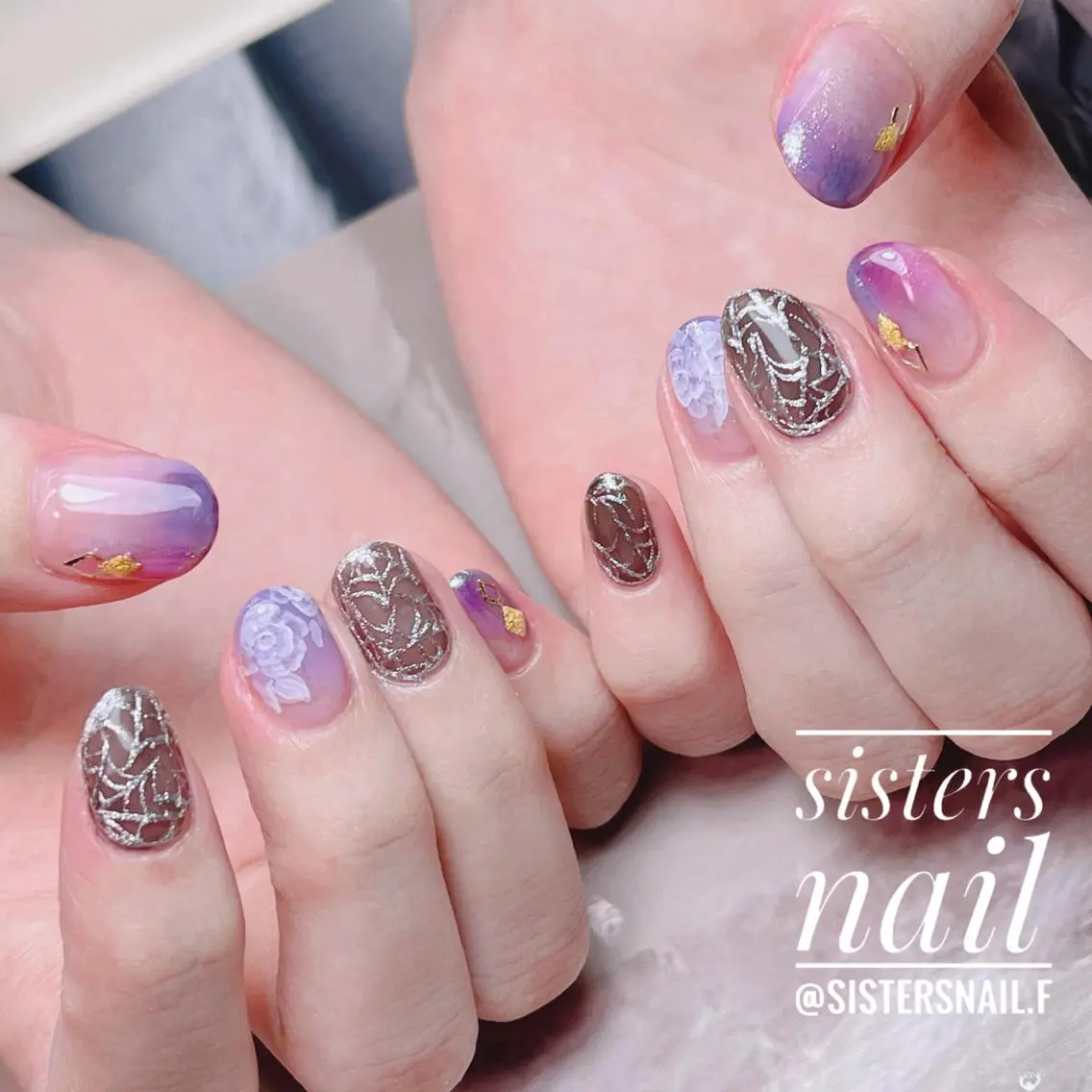 ネイル アートネイル ハロウィン ニュアンスネイル ブライダルネイル sisters nail.fのネイルデザイン