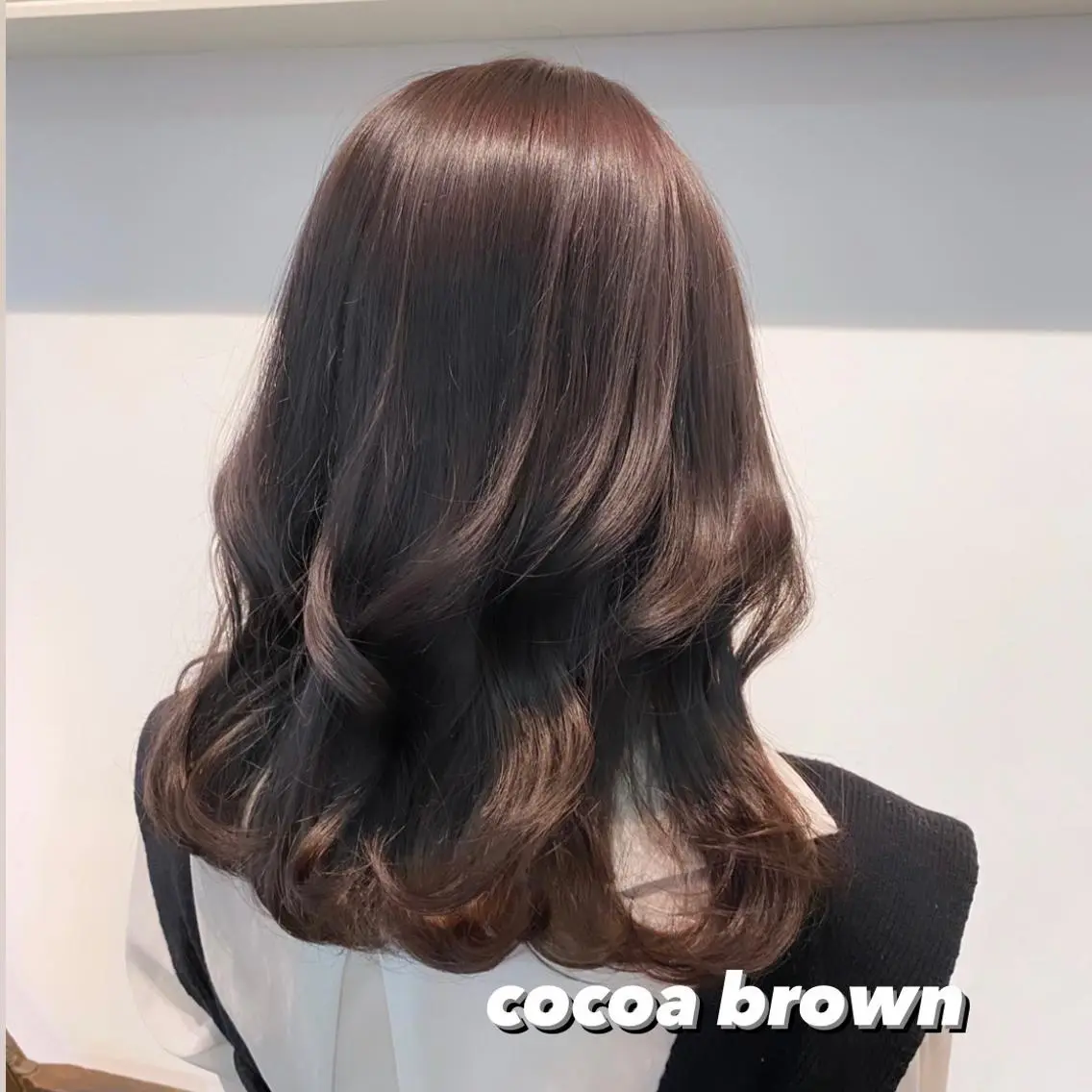 ミディアム カラー ヘアアレンジ ブラウンカラー ココアブラウン ヨシンモリ 韓国風ヘア KAREN🕊️ 大宮美容室のヘアスタイル