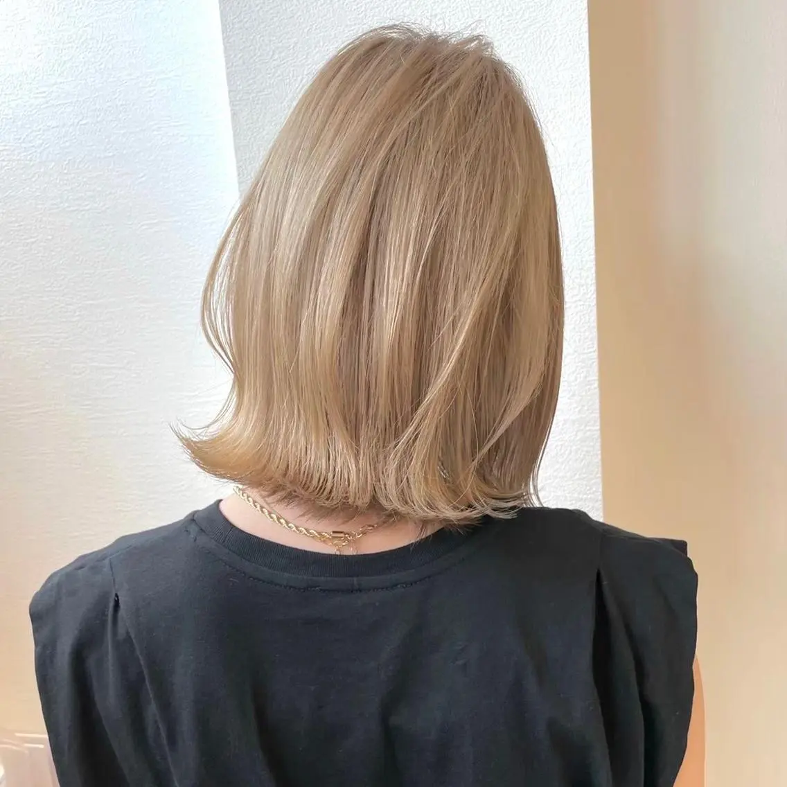 ミディアム ボブ 似合わせカット ヘアカラー トリートメント ボブ/くびれボブ/ 髪質改善/Ru-kaのヘアスタイル