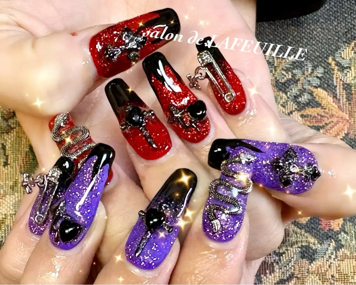 ロング サロンドラフィーユ LAFEUILLEのネイルデザイン