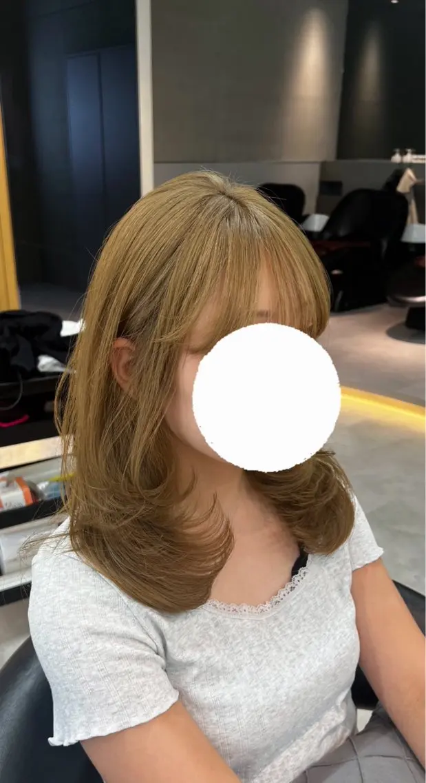 ミディアム カラー ヘアアレンジ ミディアムレイヤー レイヤーカット 似合わせカラー× ウルフカット/ホマレのヘアスタイル