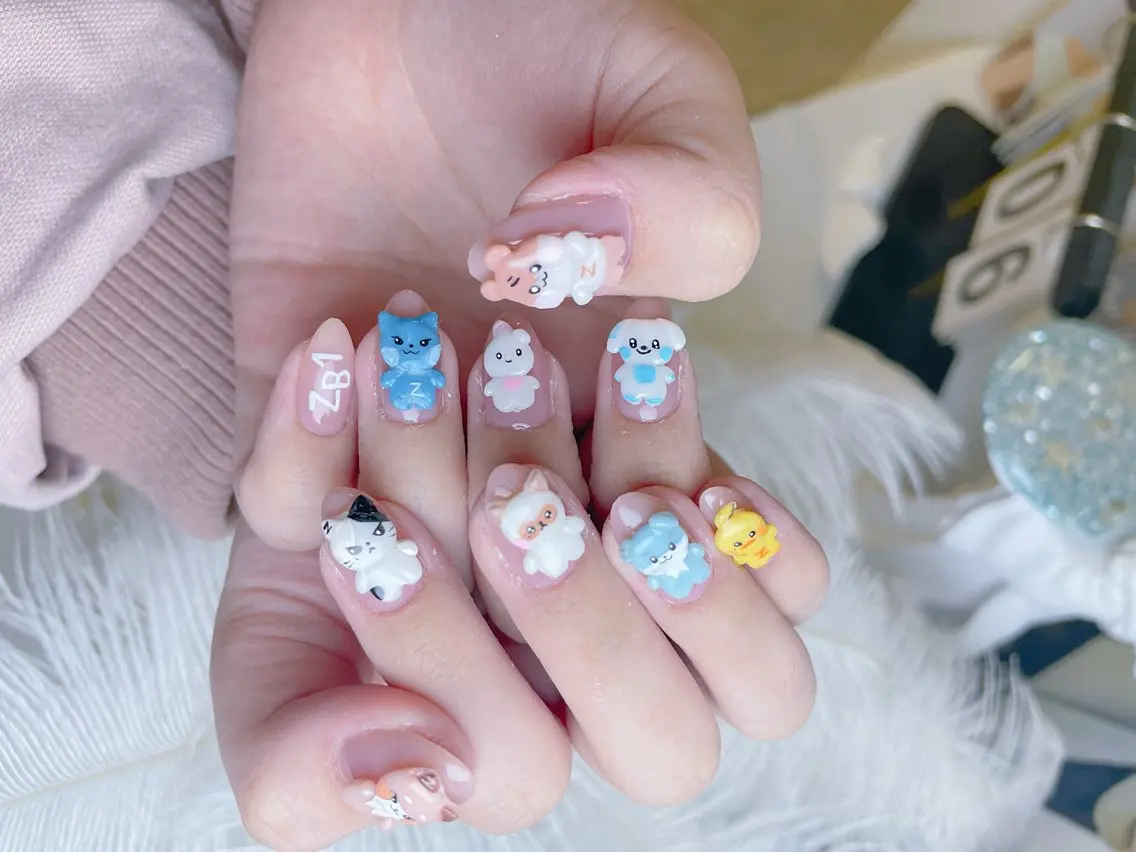 ネイル クリアネイル ハート キラキラネイル 韓国ネイル マグネットネイル princess スカルプ専門店のネイルデザイン