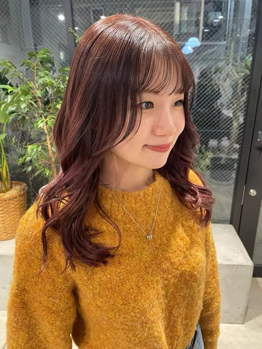 ロング カラー ブリーチ ピンクカラー ユウナ🎀レイヤー/ 暖色カラーのヘアスタイル