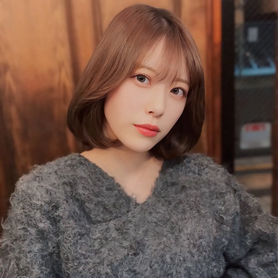 可愛く似合わせる韓国風顔周りカット🫧の写真
