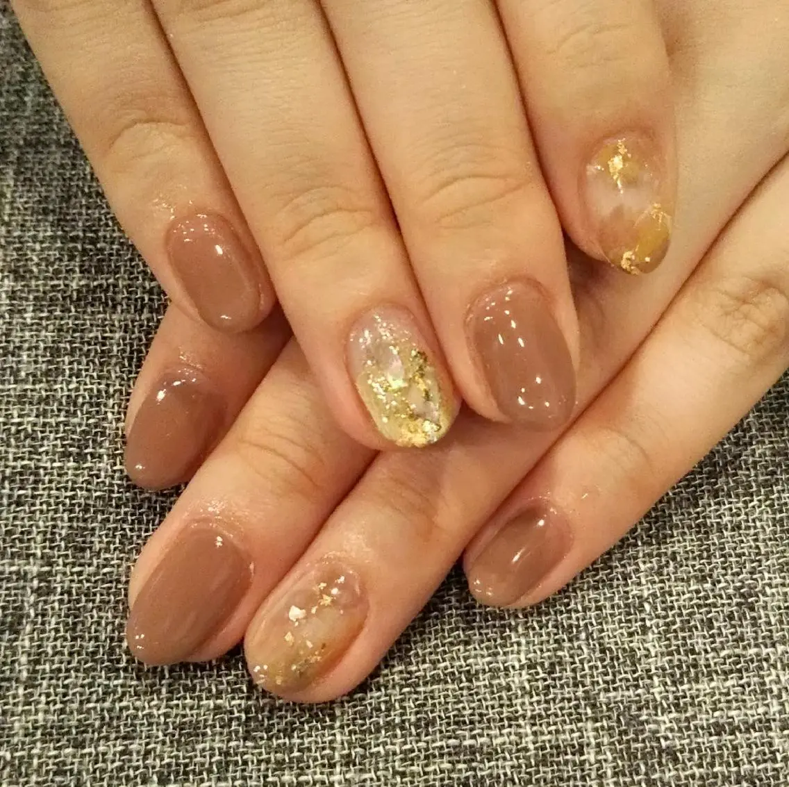 ネイル ブラウン シンプルネイル private salon mieのネイルデザイン
