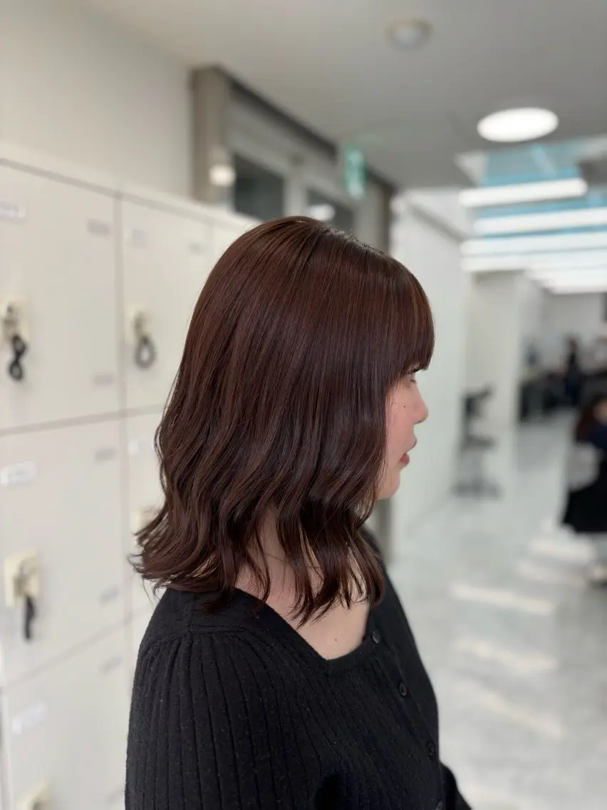 セミロング カラー カット ヘアカラー ヘッドスパ ヘアセット 🫧韓国風透明感 ヘア🫧towaのヘアスタイル