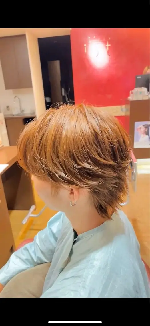 カラー メンズ メンズブリーチ ブリーチ ブリーチなしカラー Lenahc かめのヘアスタイル