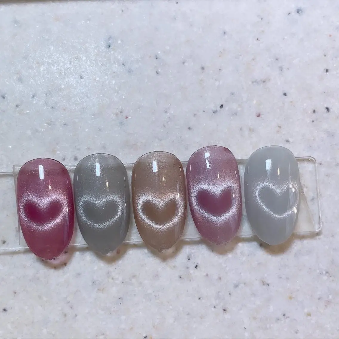 ネイル ハート マグネットネイル ハンドネイル doux nailのネイルデザイン