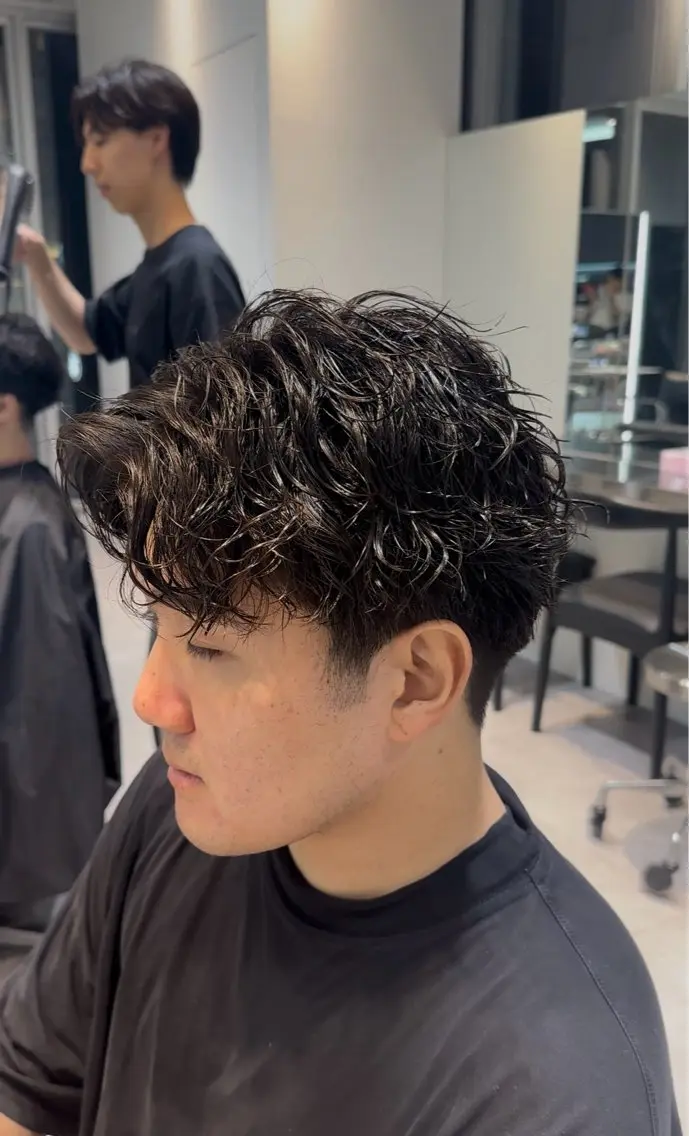 ショート パーマ ツイストスパイラルパーマ スパイラルパーマ 似合わせパーマ🔥 河浪  大智のヘアスタイル