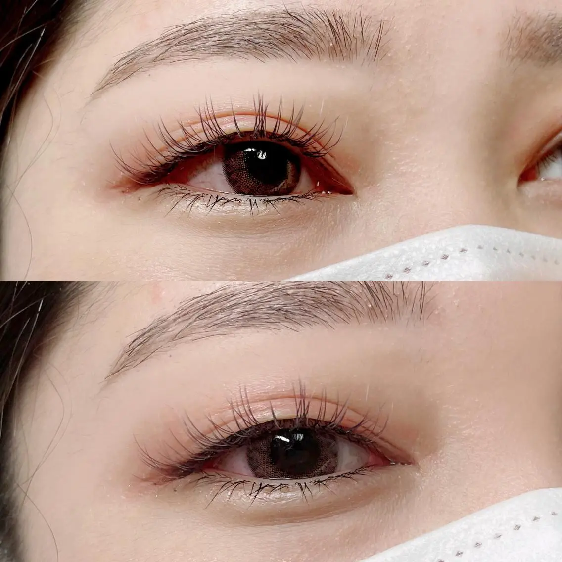 カラー マツエク・マツパ アイブロウ 眉カラー マツエク パーフェクトウィンク ちぢいわみのりのマツエク・マツパデザイン