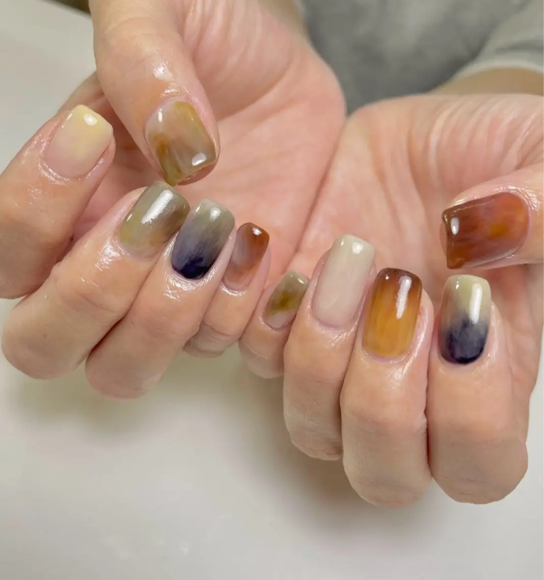 ネイル 持ち込み ニュアンスネイル nana .のネイルデザイン