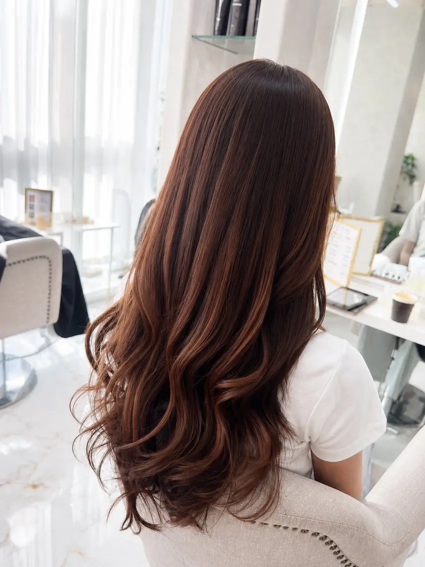 ロング 髪質改善 ヘアカラー トリートメント SHUTO カラー支持率No.1のヘアスタイル