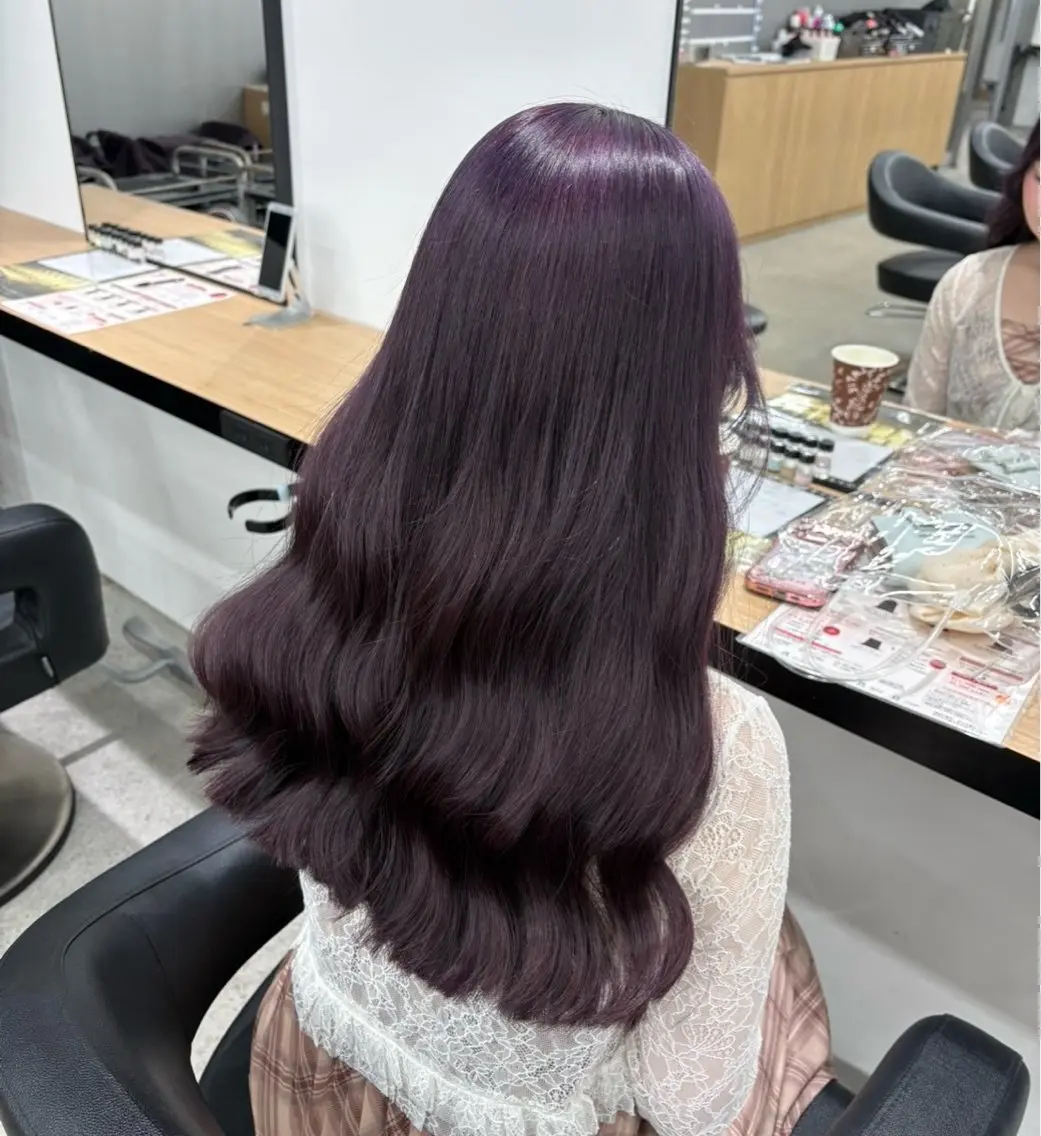 ロング ヘアカラー miku/ラベンダー 透明感カラー🪻❤︎のヘアスタイル