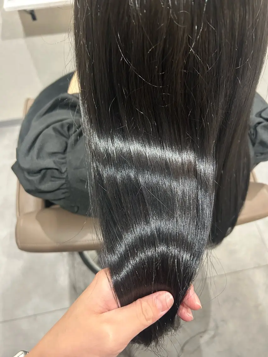 セミロング カラー パーマ 縮毛矯正 カット 縮毛矯正 🎀赤み消し カラーyui🎀のヘアスタイル