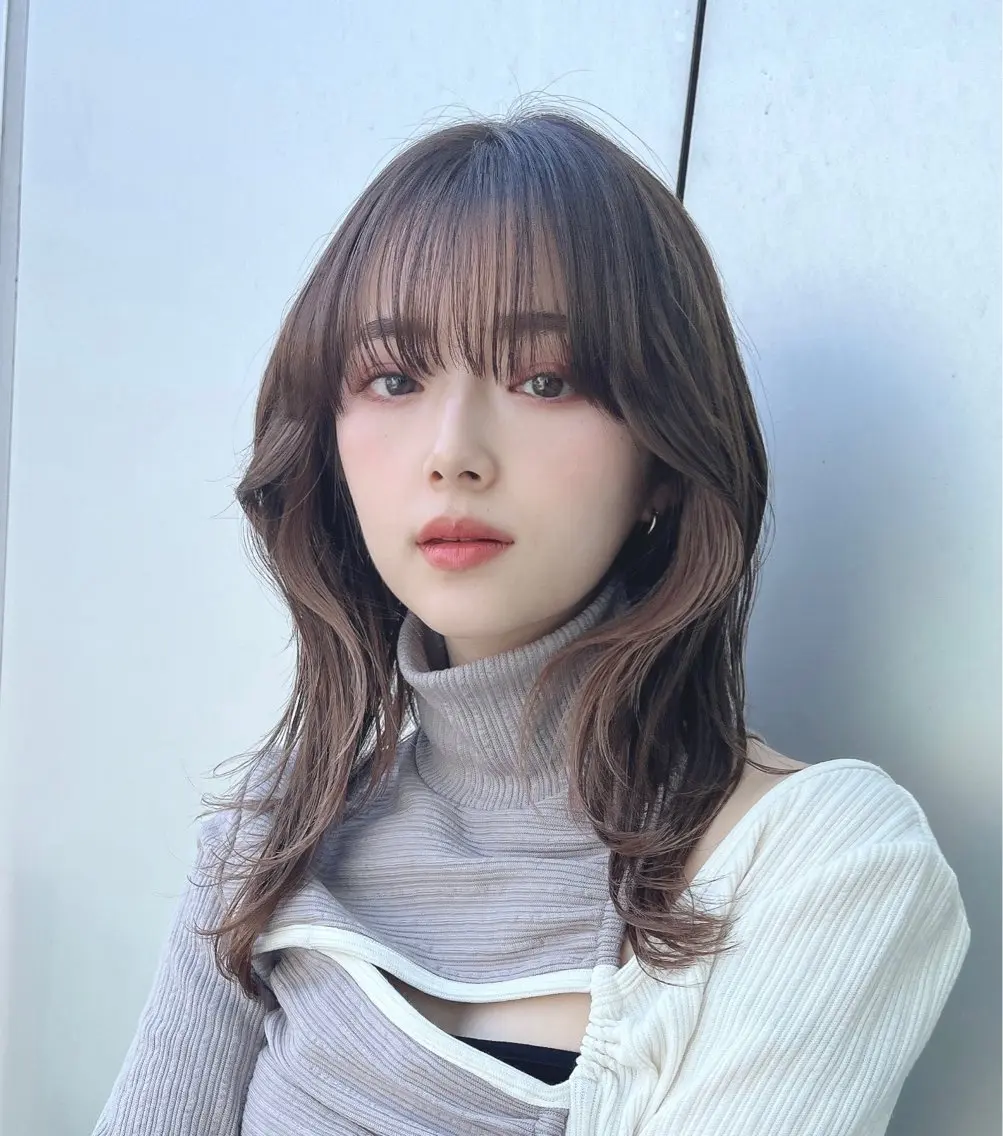 ロング カラー カット ヘアカラー トリートメント 🌫️大人韓国ヘア 🌫️naoyaのヘアスタイル