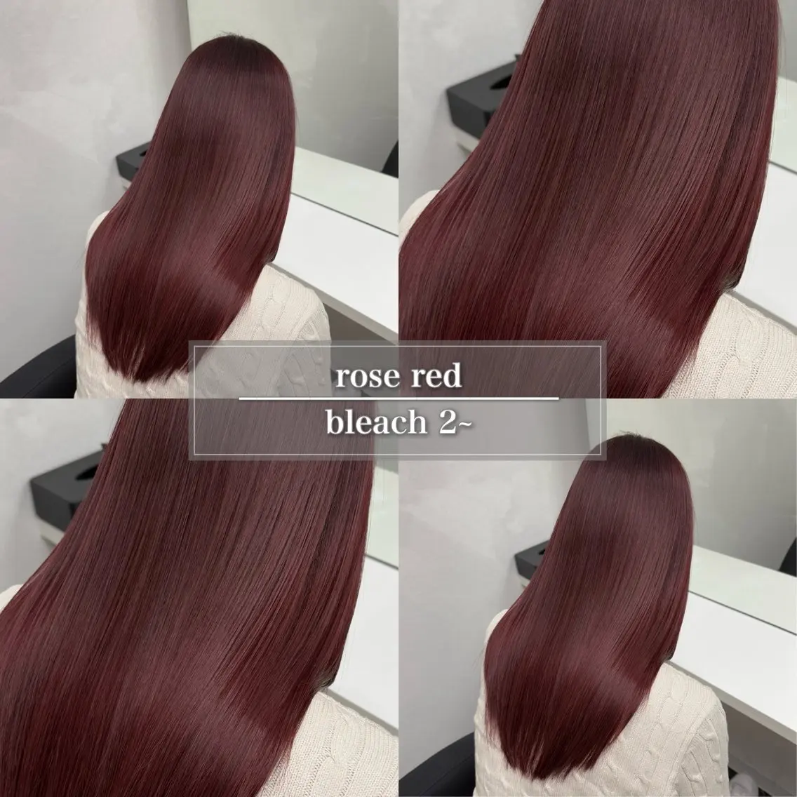 セミロング カラー ブリーチ ボルドーカラー ブラウンカラー カシス デザインカラー ヘアカラー トリートメント 天神/ケアブリーチ/ 髪質改善/上質艶髪のヘアスタイル