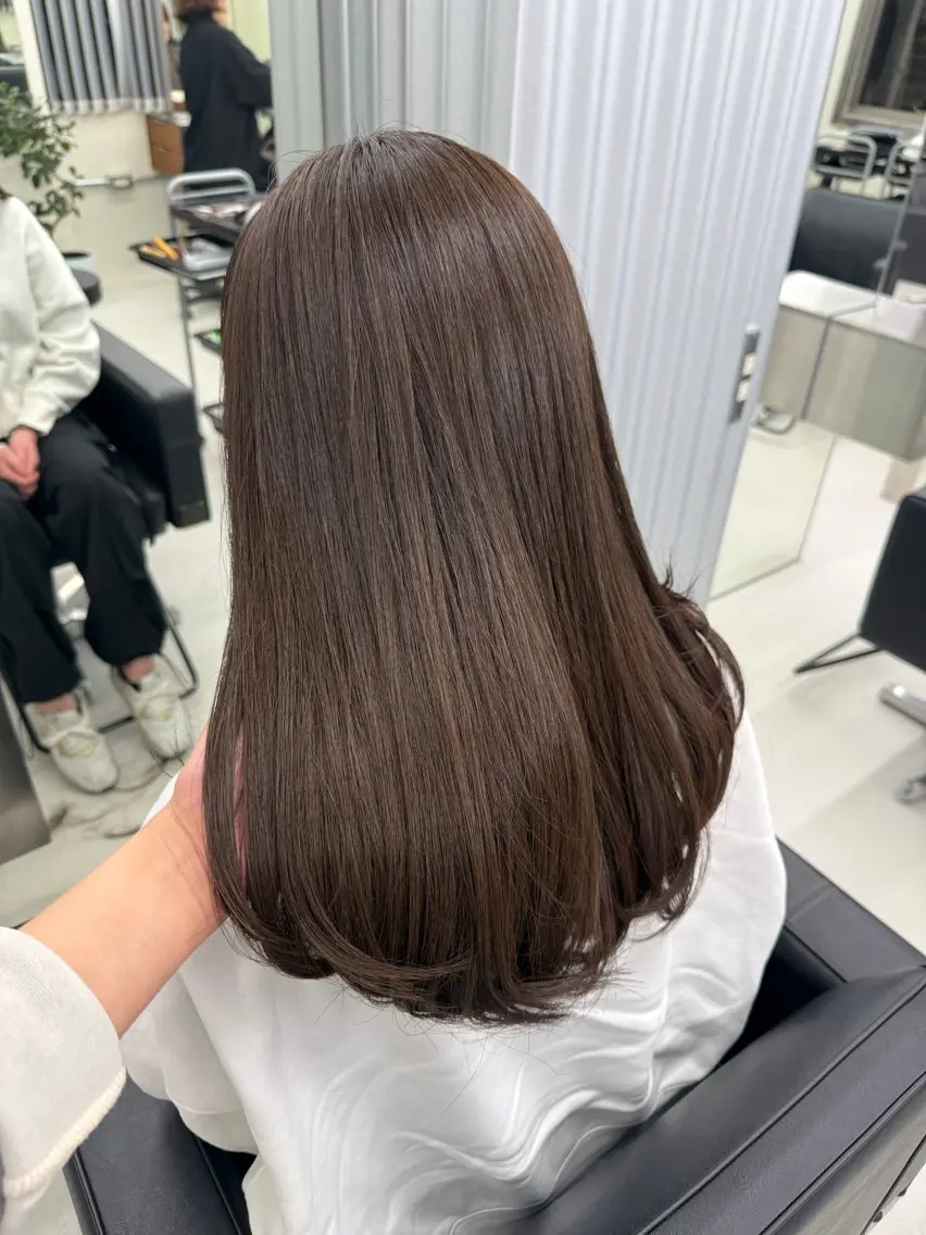 ロング カラー カット ヘアカラー トリートメント 表参道🌿赤み消し カラー/チナツのヘアスタイル