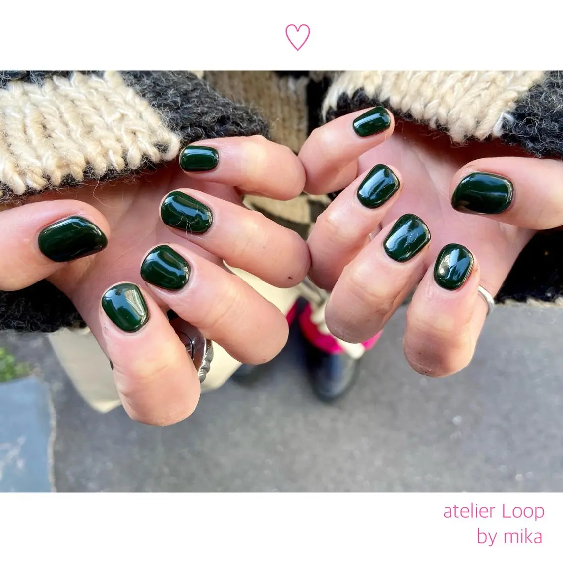 ネイル ワンカラーネイル ハンドネイル atelier Loop♪MIKAのネイルデザイン