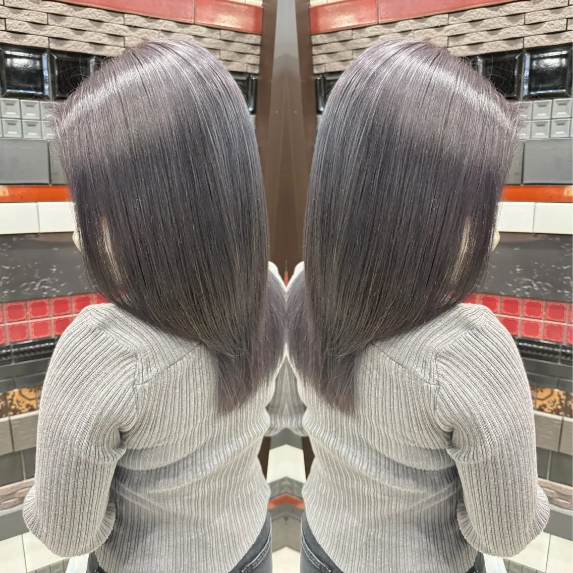 ミディアム カラー ショート×ブリーチ Lyuca/yujiのヘアスタイル