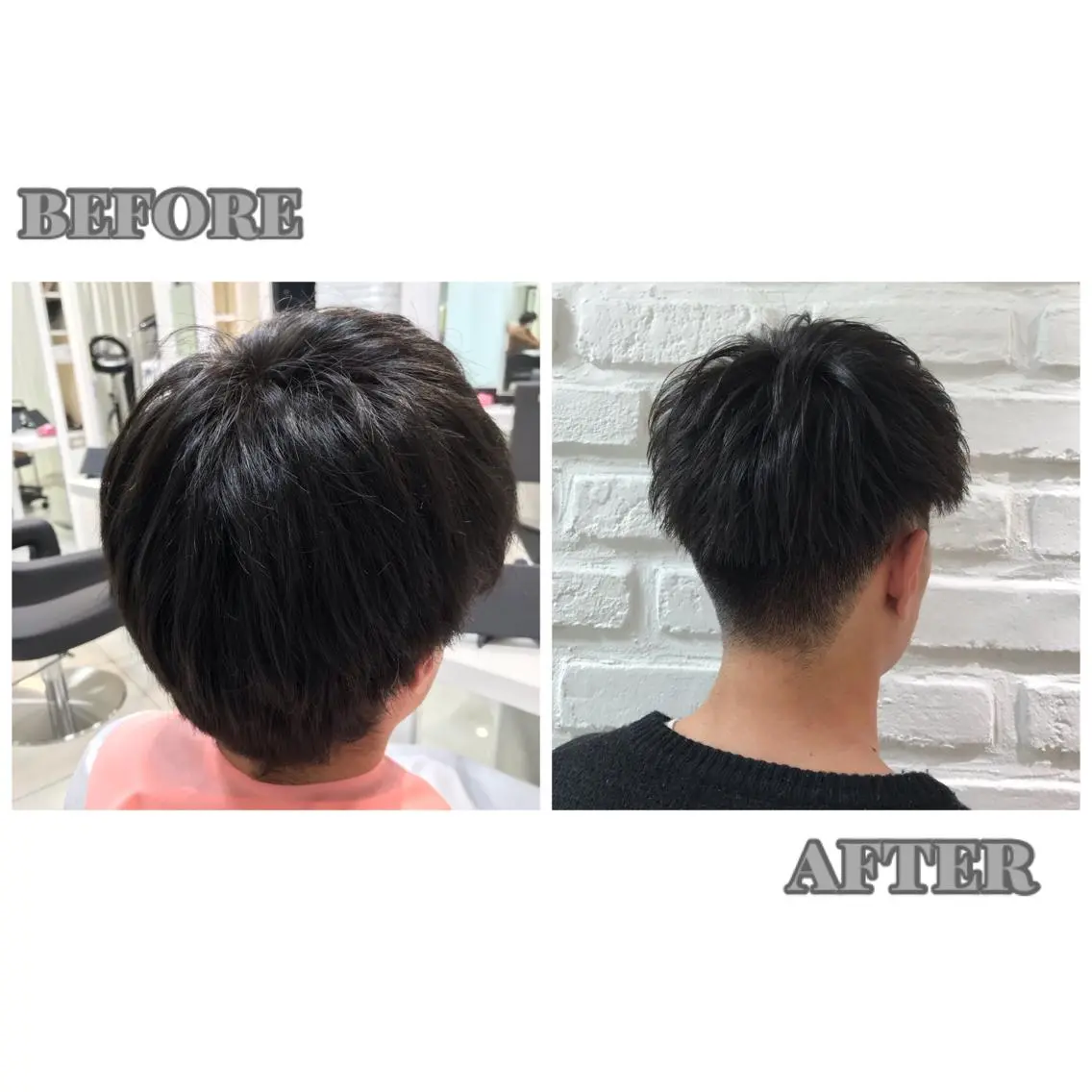 ショート メンズ 刈り上げ カット 【暖色カラー特化】 中山由梨のヘアスタイル