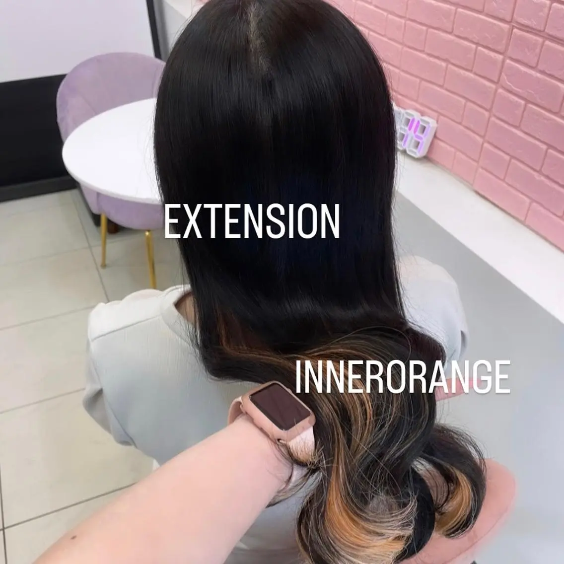 ロング カラー ヘアカラー エクステ エクステ🩵ブリーチ 韓国ヘア🩵KAEのヘアスタイル