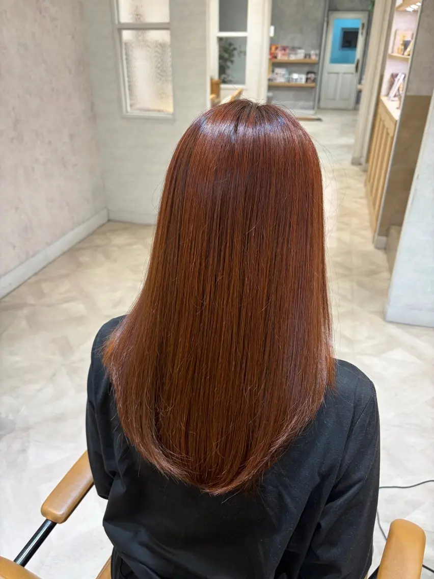 セミロング ヘアカラー 小川 ルミナのヘアスタイル