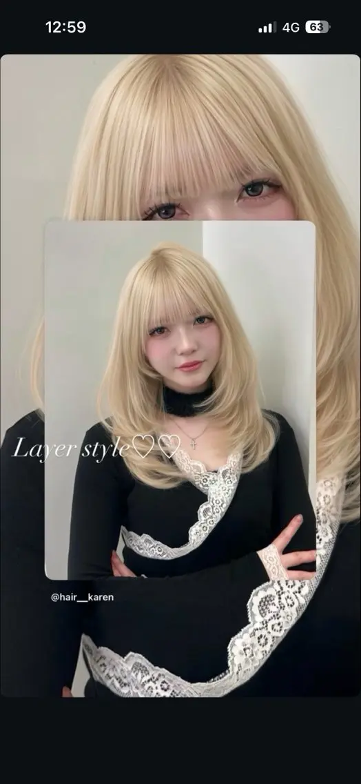 ロング カラー カット 上品モテヘア🩶 karen🩶のヘアスタイル