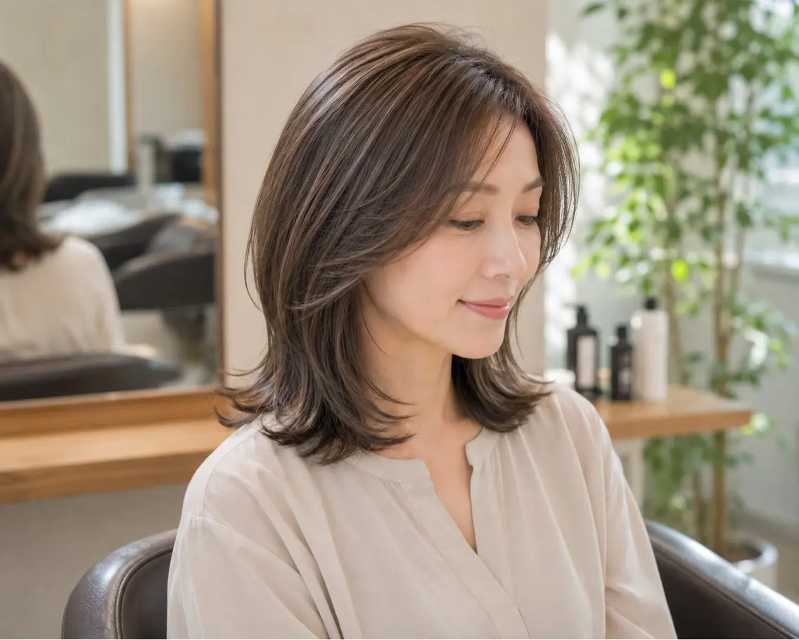 【ご褒美時間】明るい白髪染め+個室極上ヘッドスパ50分+姿勢改善デコルテマッサージ+似合わせカットの写真